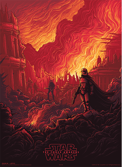 star wars poster force awakens red 400